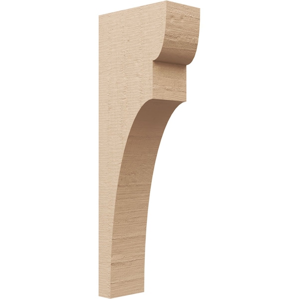 Ekena Millwork 4"W x 8"D x 24"H Thin Yorktown Rough Cedar Woodgrain TimberThane Corbel, Primed Tan CORUR04X08X24YORRCPR - main
